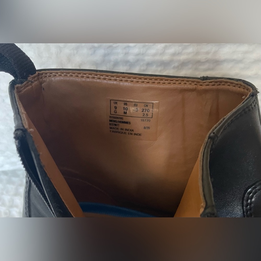 Clarks Collection Whiddon Zip leather ankle boots, men's - Picture 6 of 7